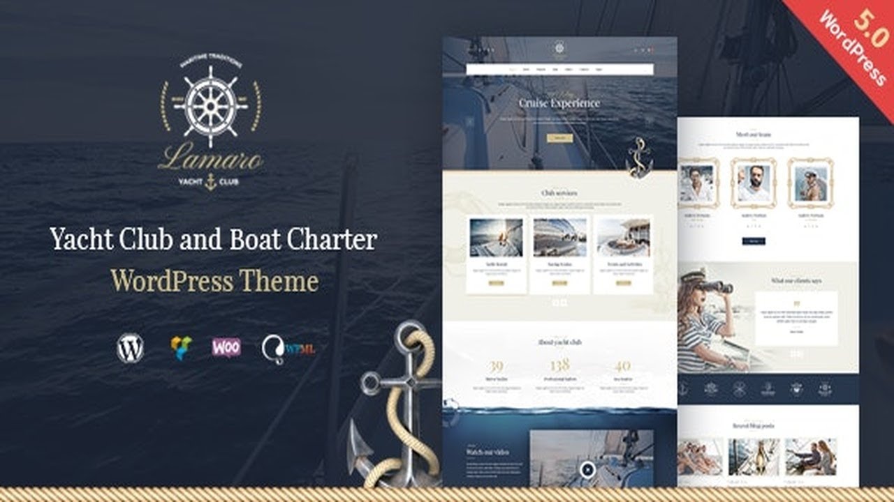Lamaro - Yacht Club și serviciul de închiriere a bărcilor Temă WordPress Descărcare gratuită