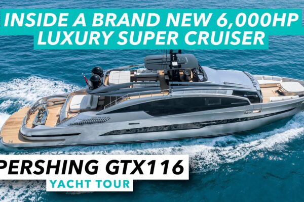 Tur cu iaht Pershing GTX116 |  În interiorul unui super cruiser de lux nou-nouț de 6.000 CP |  Barcă cu motor și iahting