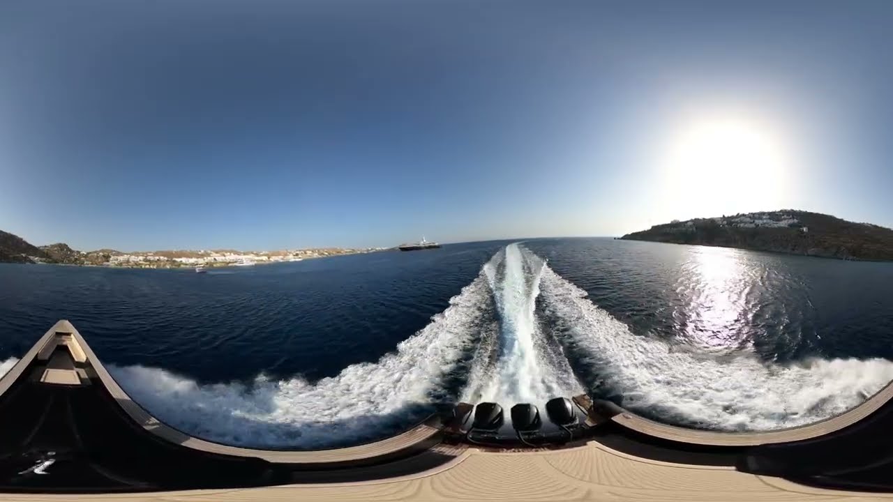 Mini tur cu barca de la Ornos la Nammos - 360 camera VR |  Don Blue Yachting |  Mykonos - Paros - Atena