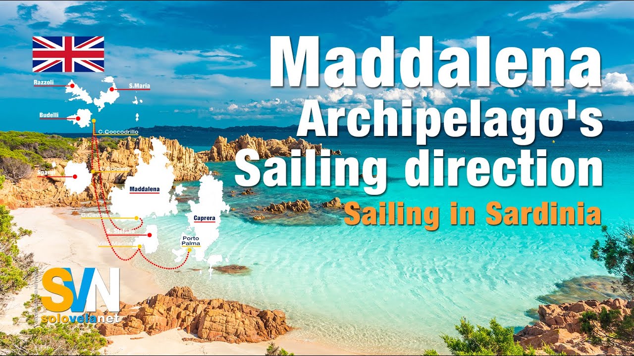 Sardinia - Direcția de navigație a Arhipelagul Maddalena.