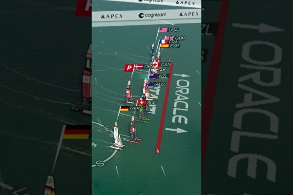 Germania ratează linia de start la Cadiz!!  😳🫣🇩🇪 #SailGP #Sailing #Racing
