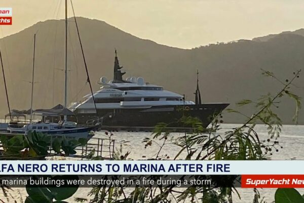 Yacht confiscat înapoi în port după un incendiu masiv |  Clipuri de știri SY