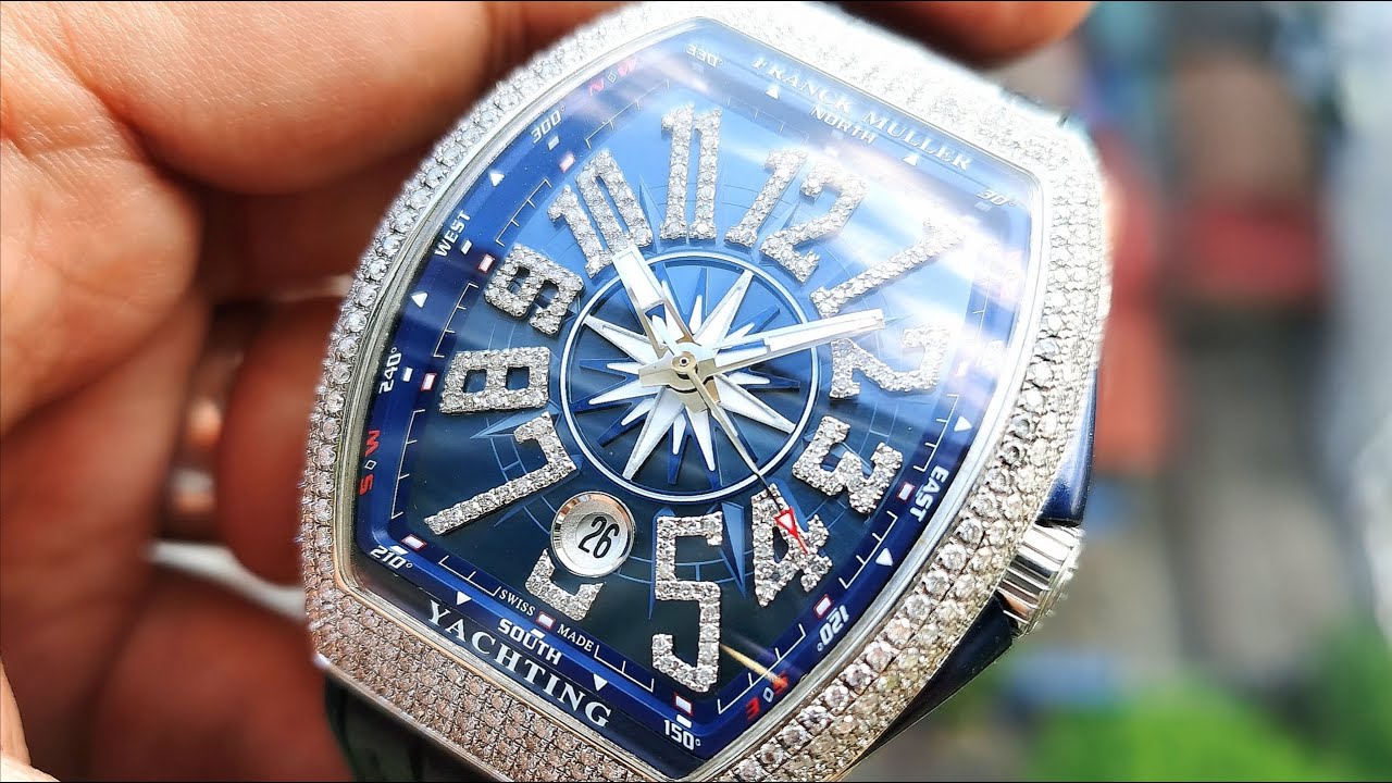 [Sang Chảnh] Franck Muller Vanguard V41 SC DT Yachting Blue Dial Custom Diamond |  ICS Authentic