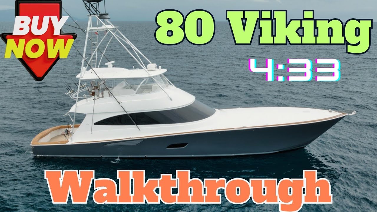 2020 80 Viking Convertible Sportfish Barcă de vânzare - Iaht Viking Walkthrough