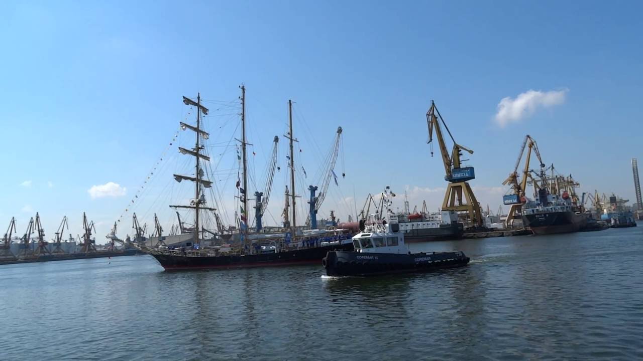 Velierul Kaliakra plecare din portul Constanta - Regata Marilor Veliere 2016