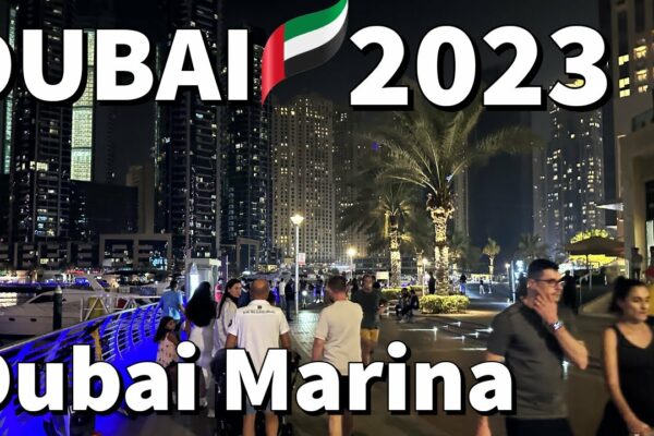 Dubai 🇦🇪 Dubai Marina Walk și Dubai Marina Mall Night Walking Tour 4K 2023