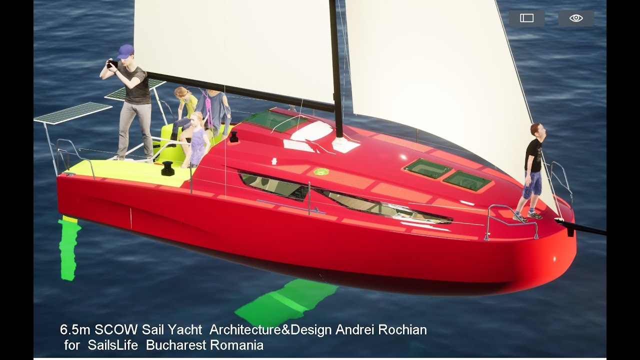 6.5m SCOW Sail Yacht Architecture&Design Andrei Rochian pentru SailsLife Bucharest Romania