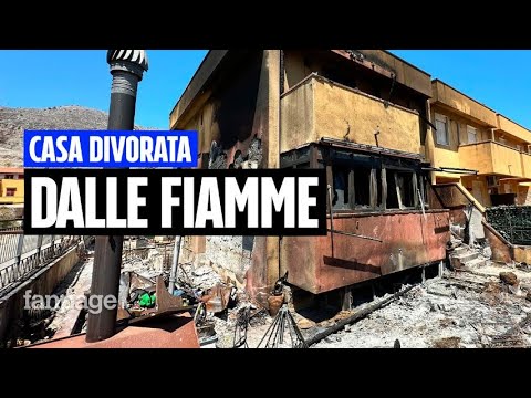 Casa lui arde în timpul incendiilor de la Palermo: „Dărâmături peste dărâmături”