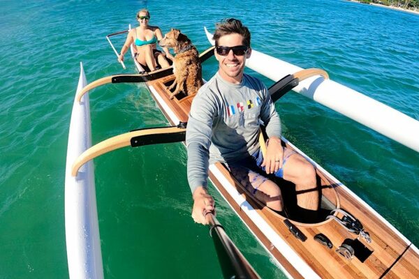 The Talullah Outrigger Sailing/Paddling/Pedaling Canoe MAIDEN VOYAGE!