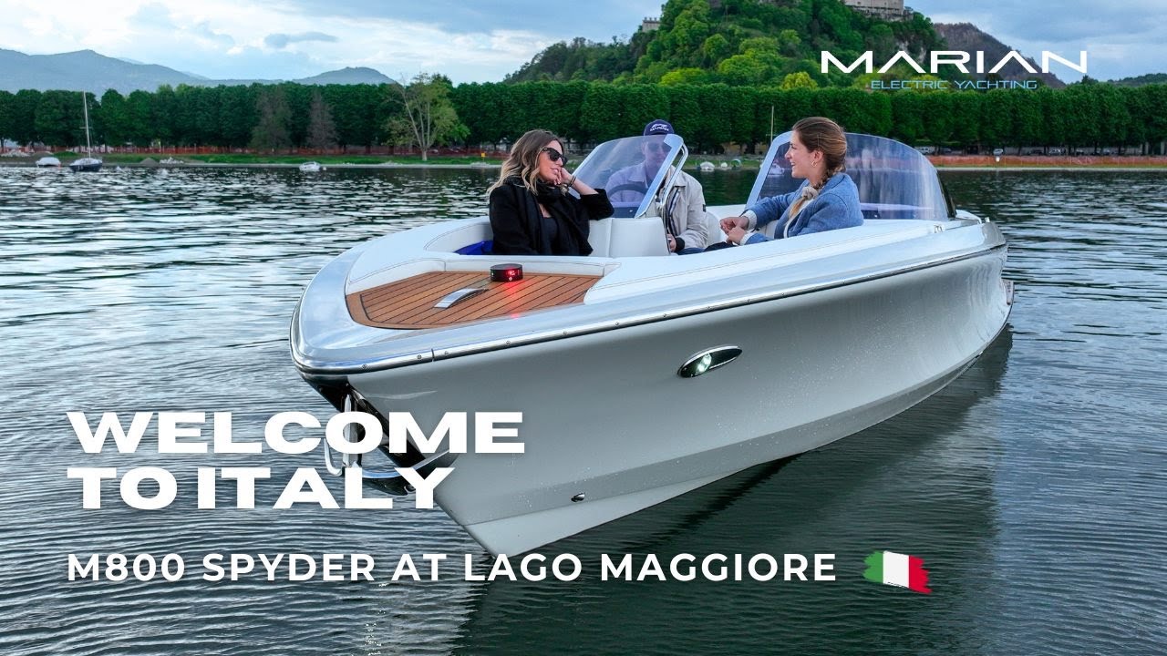 BINE AȚI VENIT ÎN ITALIA - M800 SPYDER la Lago Maggiore |  Marianboats - Yachting electric |  4K