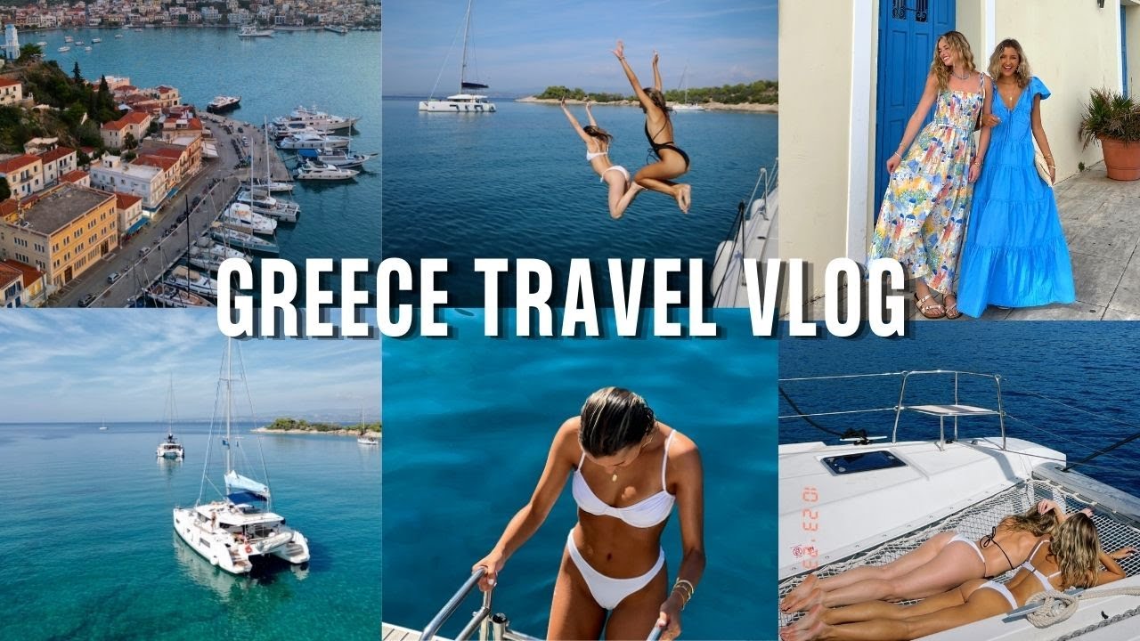 GRECIA TRAVEL VLOG ||  o săptămână de sărituri de insule pe un iaht privat, înot și întâlniri cu localnici