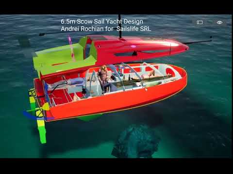 6.5m  SCOW   Sail Yacht  DESIGN ANDREI ROCHIAN  pentru Sailslife Romania