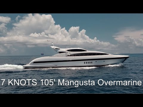 TUR Cel mai rapid Superyacht 105' / 31m Mangusta Overmarine 7 NOduri.  Charter de la 64.000 USD + pe săptămână!