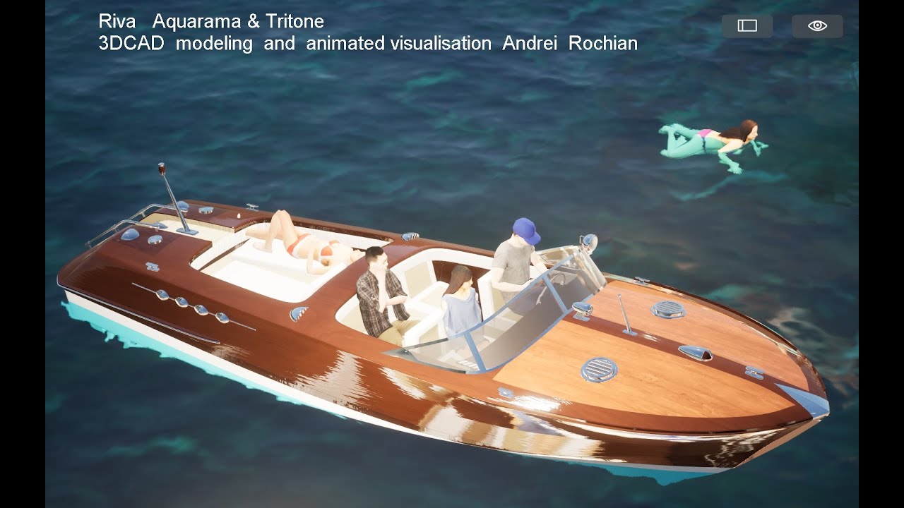 Riva Aquarama & Tritone Modelare CAD 3D si vizualizare animata Andrei Rochian