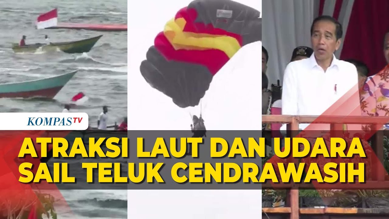 [FULL] Atracția aeriană și maritimă din golful Cendrawasih din 2023 îl uimește pe Jokowi