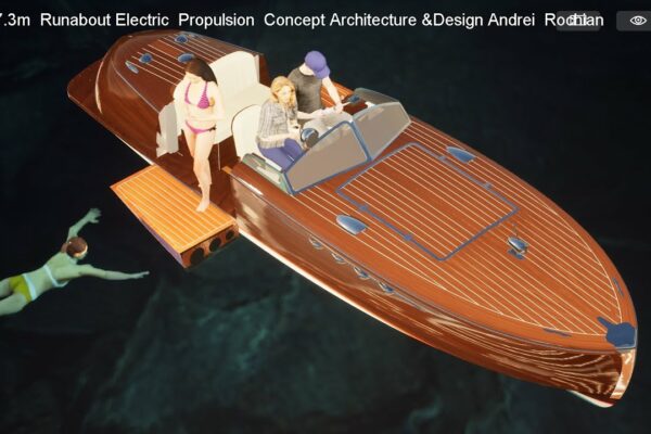 7.3m Runabout Electric Propulsion Concept Arhitectură & Design Andrei Rochian