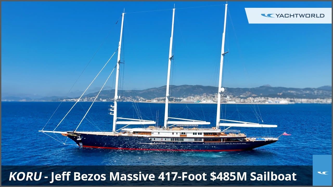 Jeff Bezos 500 de milioane de dolari 417 ft. Yacht Koru face o călătorie inaugurală
