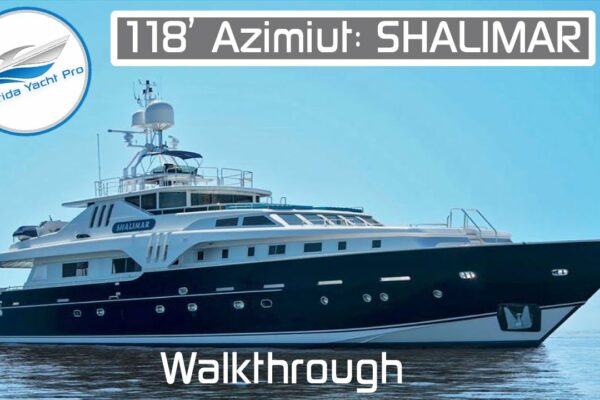 118ft Azimut SHALIMAR Milioane USD Prezentare: 2021 Palm Beach Boat Show: 1,7 milioane USD Refit în 2020