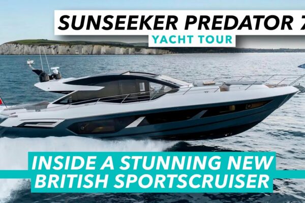 În interiorul unui nou uluitor sportscruiser britanic |  Tur cu iaht Sunseeker Predator 75 |  MBY