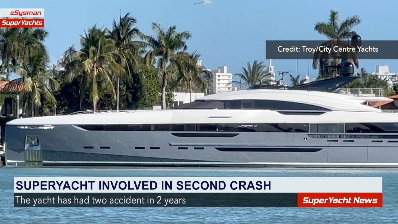 Superyacht s-a prăbușit într-un pod din Miami |  Clipuri SY