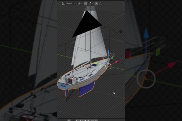 Tutoriale de navigație - Cum ne creăm animațiile #shorts #blender3d #sailing