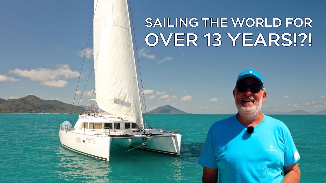 13 ani trăind la bord și navigând prin lume pe un catamaran Lagoon