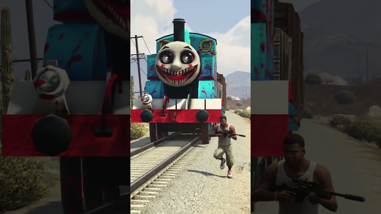 GTA 5: FRANKLIN SAVING ANIME TOY CHICA FROM THOMAS THE TRAIN #shorts