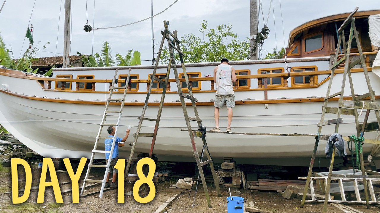 Fixarea PLĂCURILOR DE LANT pe barca noastră cu pânze din LEMN (proiect de restaurare) — Sailing Yabá 186