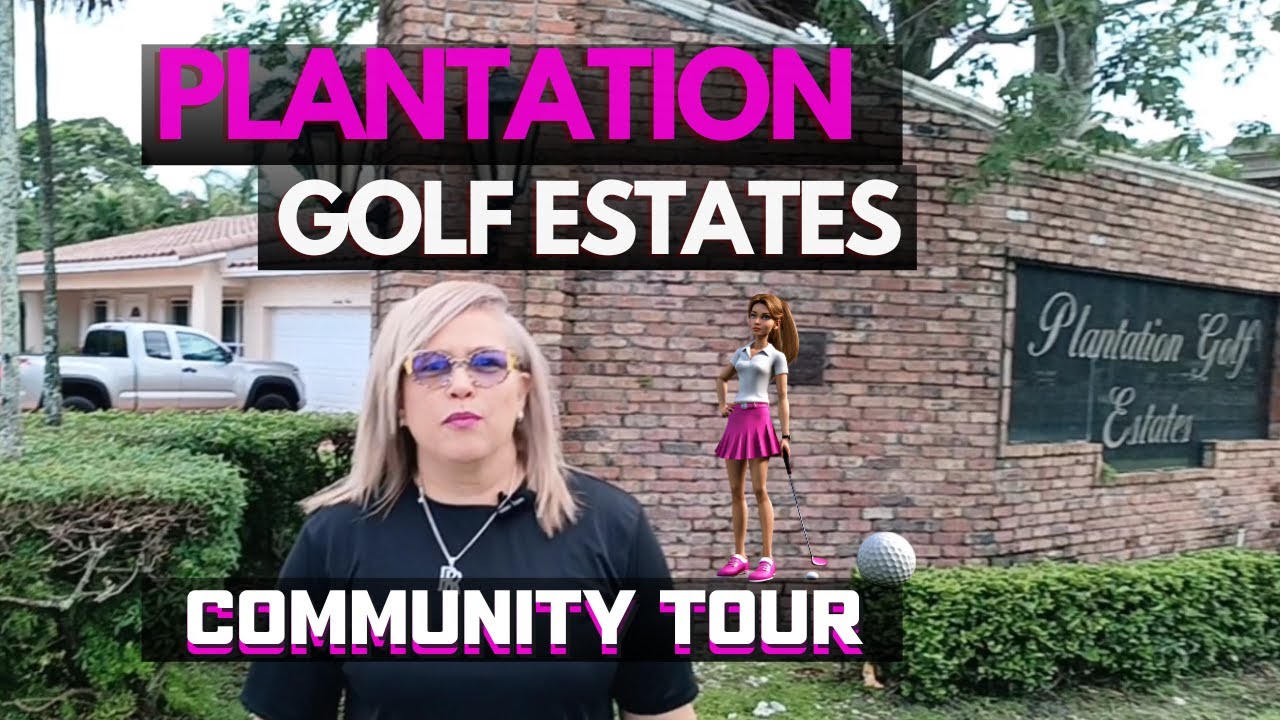 Tur plantație Golf Estates |  Tur al comunității de sud din Florida, case frumoase