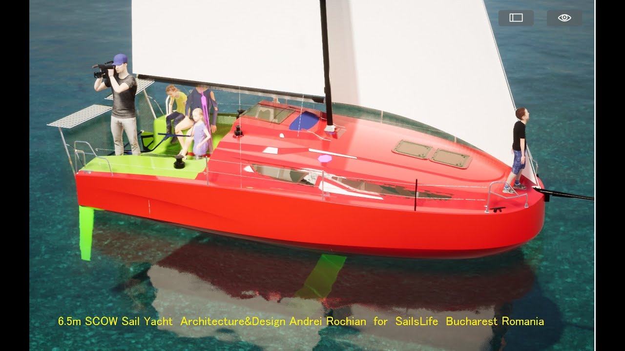 6.5m SCOW Sail Yacht Architecture & Design Andrei Rochian pentru SailsLife Bucharest Romania