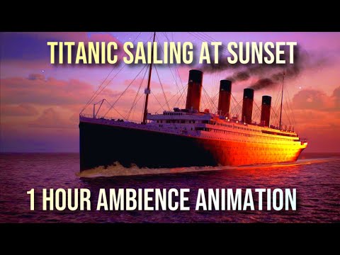 Titanic Sailing La Apus |  Animație de ambianță de 1 oră |  Fără anunțuri în timpul redării