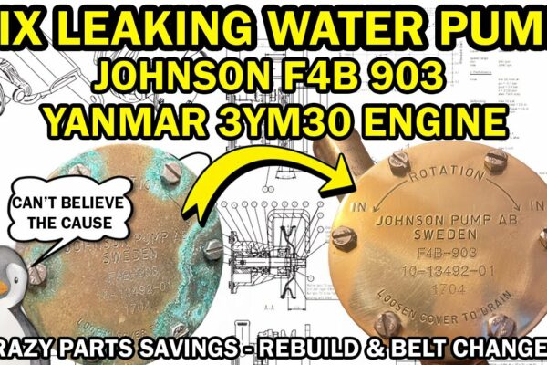 Reparații pompe de apă Johnson F4B-903 Yanmar 3Y30M Demontarea, reconstrucția, economisirea de 99% la piese, schimbarea rotorului
