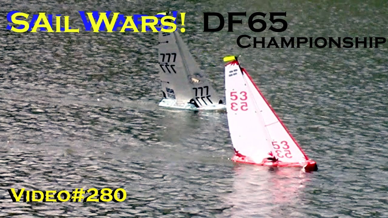 Războiul cu navigație!  Campionatul DF65, Cursa 6, Video#280, RC Sailboat Racing, regiunea 2