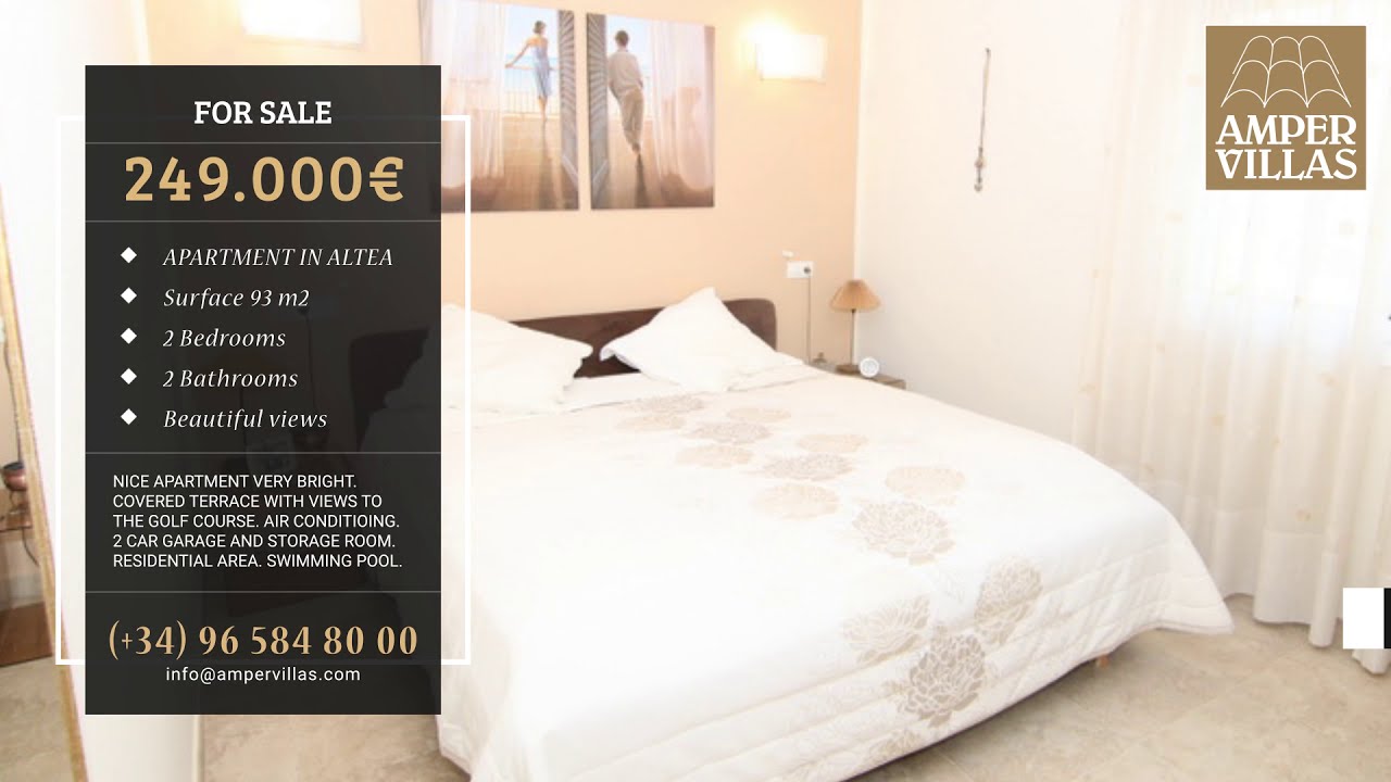 Apartament cu vederi fabuloase in Altea Golf (A312)