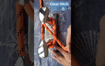 how to tie CLEAT HITCH ➿️⛵️⚓️ #tutorial #knots #sailing #vela #nodi #howtomake #rope #sailingboat