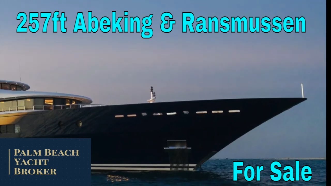 Iahtul Abeking & Rasmussen cu rază lungă de 257 ft este de vânzare.