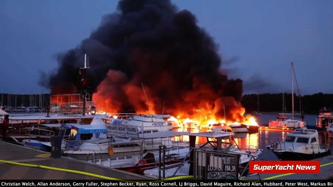 Un incendiu masiv distruge parțial întregul port |  Clipuri SY