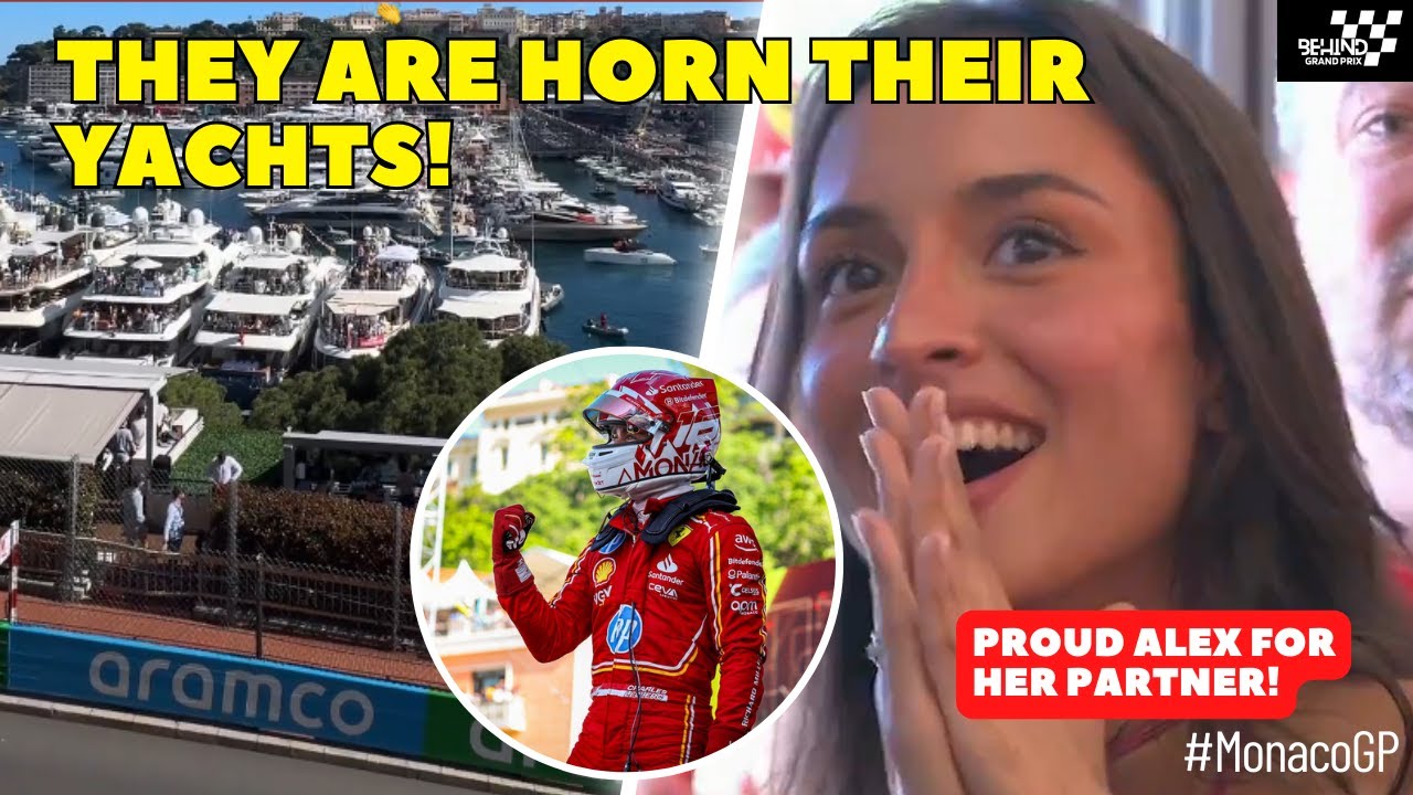 Fanii Monaco l-au sărbătorit pe Charles Leclerc Pole Position prin claxonarea iahturilor!  GP Monaco 2024