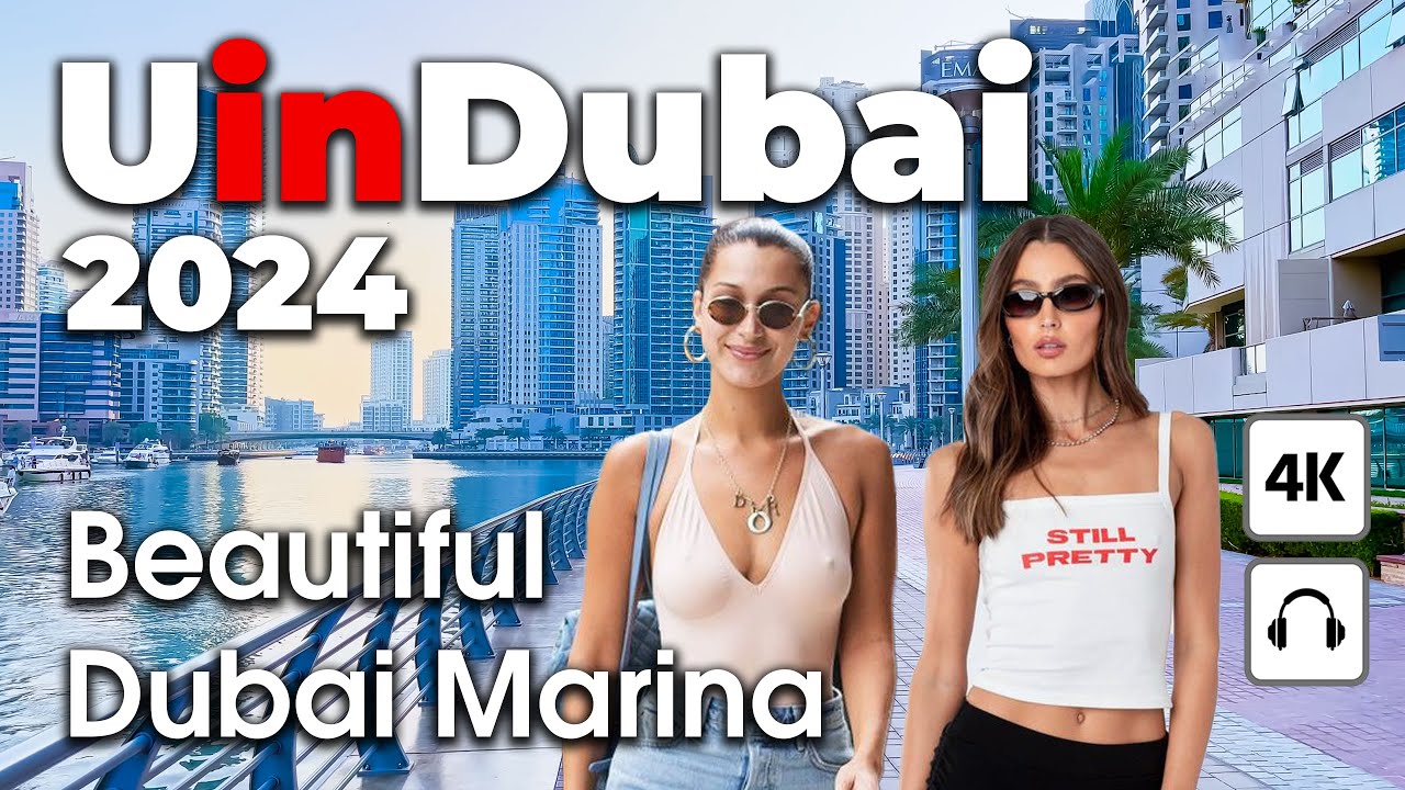 Dubai Live 24/7 🇦🇪 Frumoasa Dubai Marina [ 4K ] Tur pietonal