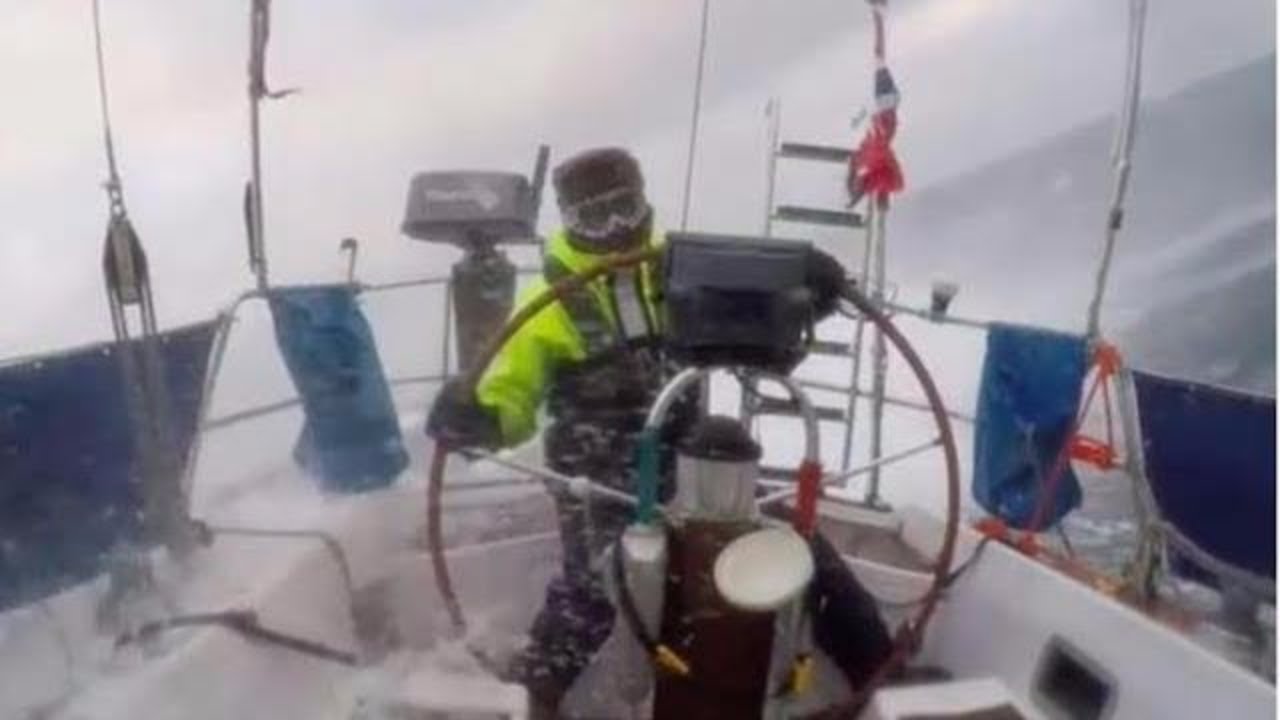 Navigație extremă, Traversarea Mării Nordului iarna Condiții extreme de navigație, Valuri uriașe Vreme furtunoasă