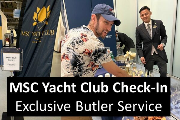 Experiență de check-in la MSC Yacht Club (2024) – MSC Meraviglia, terminalul de croazieră din Brooklyn