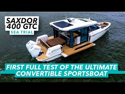 Primul test al ultimei barci sport convertibile |  Saxdor 400 GTC sea trial |  Barcă cu motor și iahting