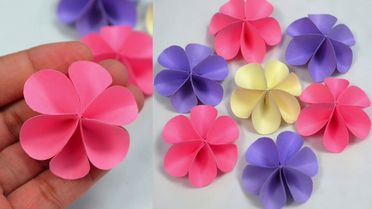 2 minute sunt suficiente pentru a face această floare frumoasă  Fabricarea rapidă a florilor din hârtie în tamilă |  Tamilcrafts
