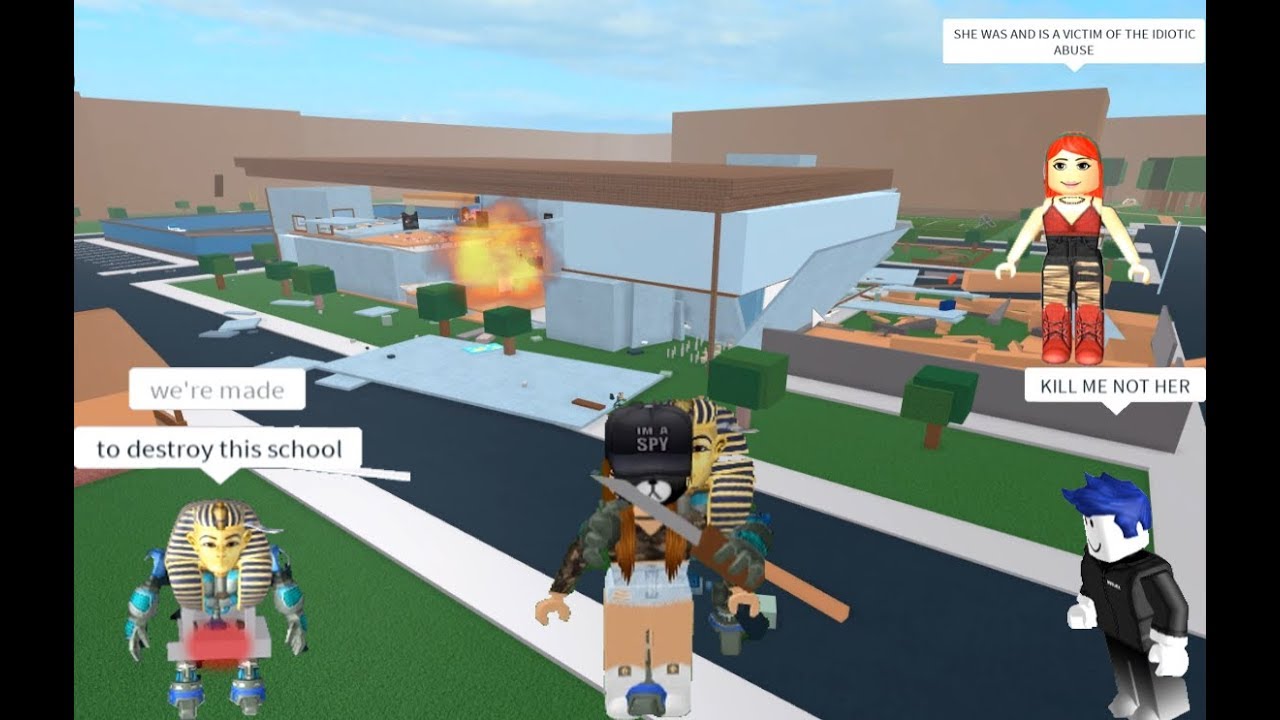 Roblox Exploiting - Roblox High School Destruction ft. Cowcow