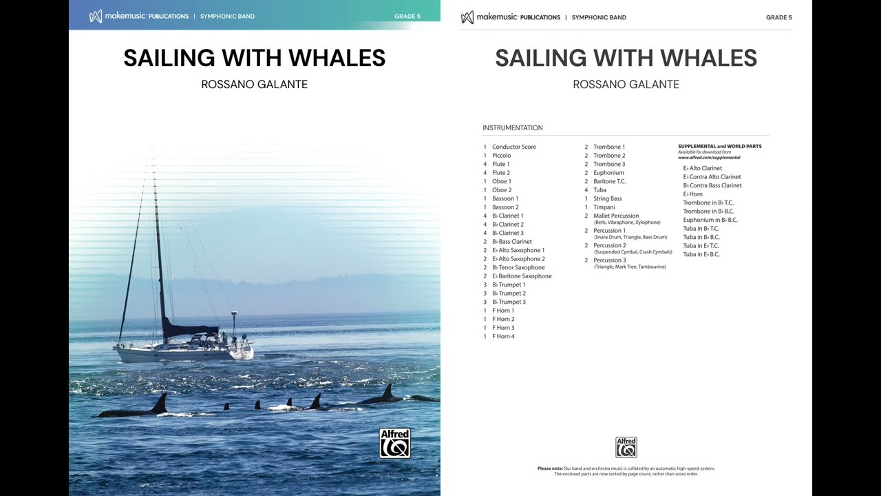 Sailing with Whales, de Rossano Galante – Score & Sound