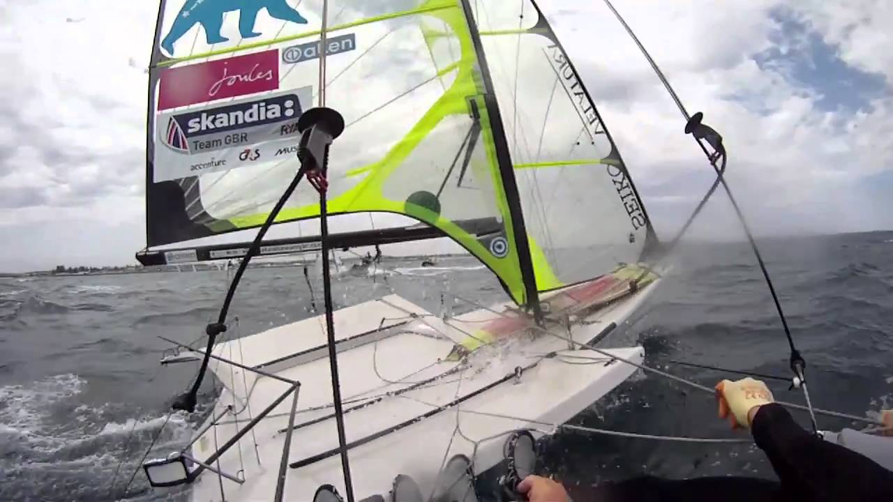 Windy 49er Sailing