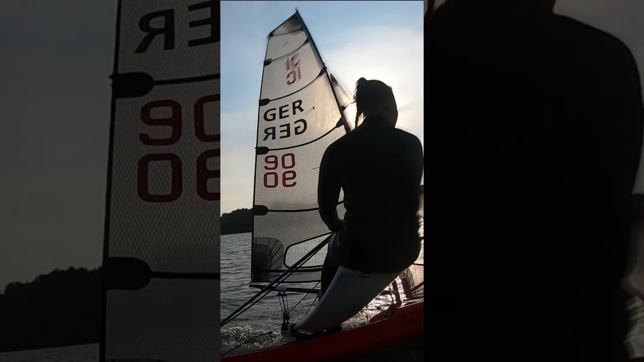 Action im Segelkanu #sailing #internationalcanoe #icsailing