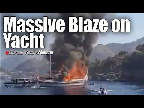 110 de oameni abandonează iahtul într-un incendiu masiv |  Superyacht-ul real al lui MJ!  |  SY News Ep354