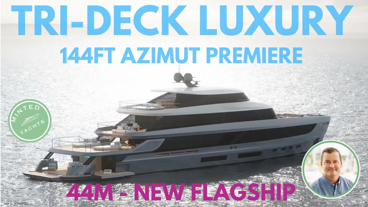 144ft Azimut 44 de metri Grande Trideck - Navă amiral complet nouă: O capodoperă a yachtingului de lux - Descoperiți