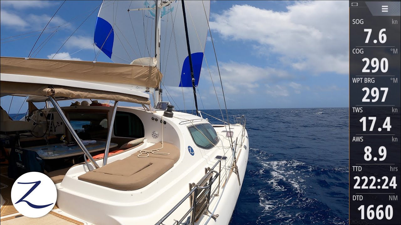 SLOW BOAT TV: O oră neîntreruptă Blue Water Sailing ASMR (cu navigație și statistici vântului)
